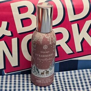 BBW Strawberry Snowflake Holiday Home Room Fragrance Spray White Barn